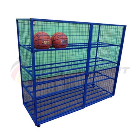 Купить Стеллаж для хранения мячей и инвентаря передвижной металлический (сетка) Цельносварной в Усть-Джегуте 